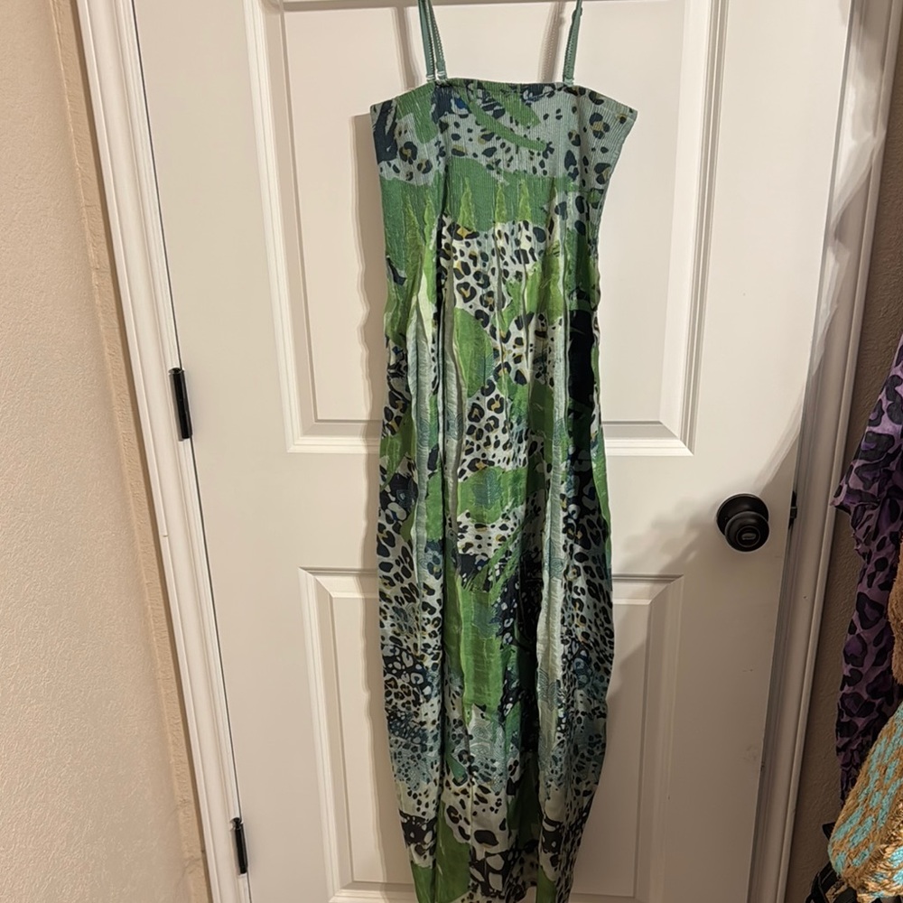 Green Leopard Print  One Piece